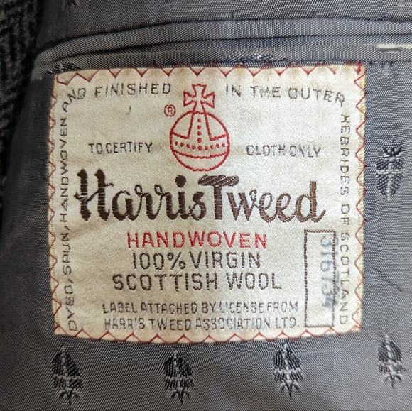 Vintage Eddie Bauer Harris Tweed Sport Coat Blazer Jacket 42 Long - Picture 9 of 13